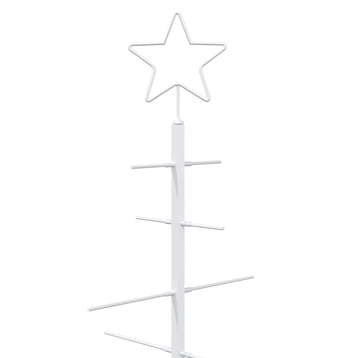 vidaXL Metal Christmas Tree KUOPIO 120 cm Steel White 5