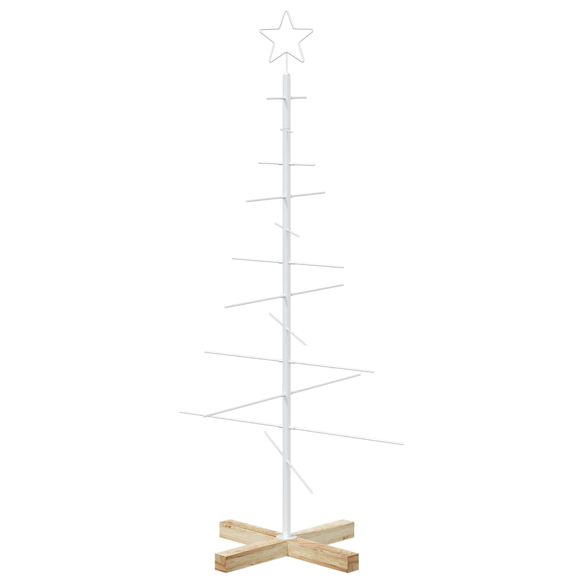 vidaXL Metal Christmas Tree KUOPIO 120 cm Steel White 4