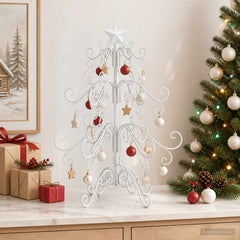 Metal Christmas Tree KUOPIO Steel White 60 cm