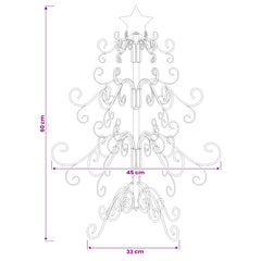 Metal Christmas Tree KUOPIO Steel White 60 cm