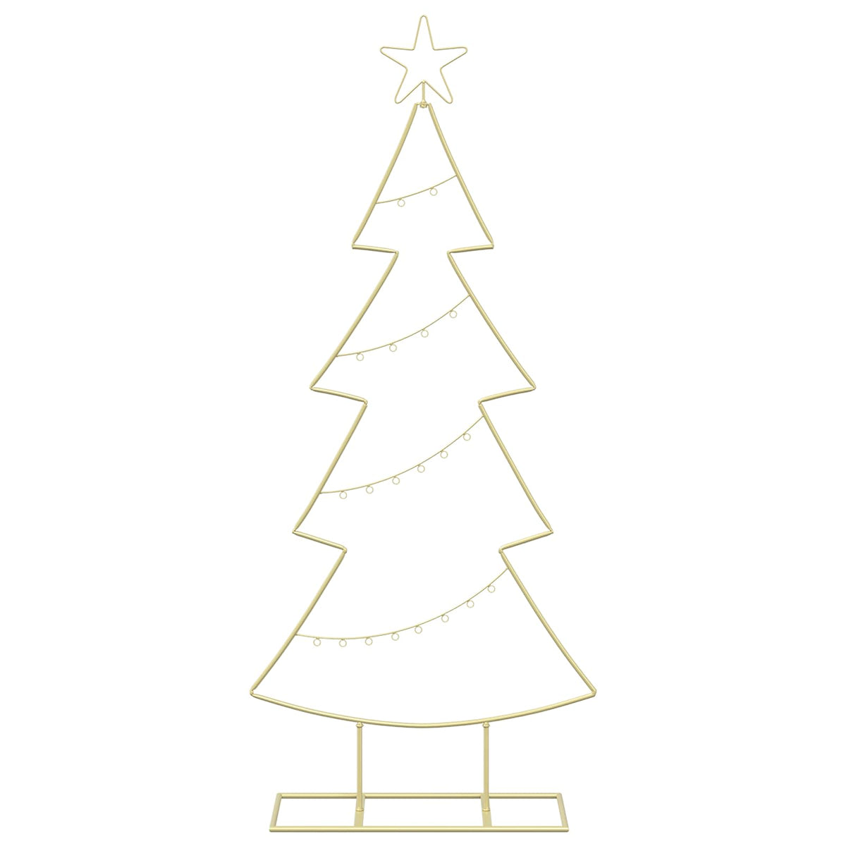 vidaXL Metal Christmas Tree with Stand KUOPIO 125 cm Steel Gold 4