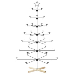 Metal Christmas Tree with Holder KUOPIO Steel Black 180 cm