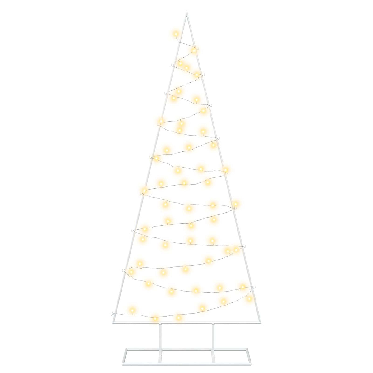 vidaXL Metal Christmas Tree with Stand KUOPIO 150 cm Warm White Steel 4