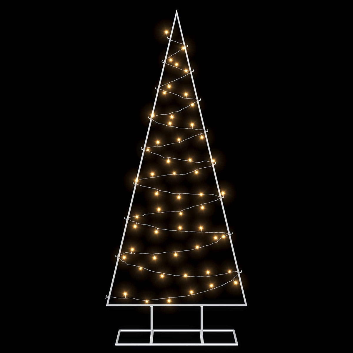 vidaXL Metal Christmas Tree with Stand KUOPIO 150 cm Warm White Steel 5