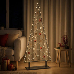 Metal Christmas Tree KUOPIO Steel Black 125 cm