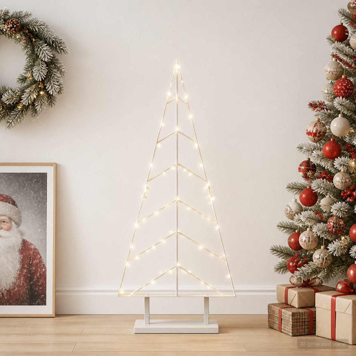 Metal Christmas Tree KUOPIO Steel White 90 cm