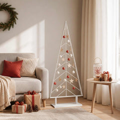 Metal Christmas Tree KUOPIO Steel White 125 cm