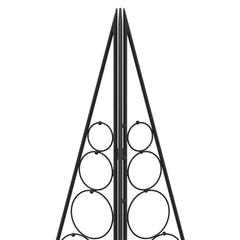 Metal Christmas Tree KUOPIO Steel Black 180 cm