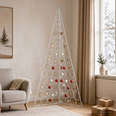 Metal Christmas Tree KUOPIO Steel White 180 cm