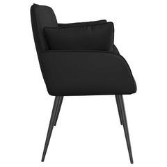 2 Seater Sofa with Metal Legs 2-Seater Faux Leather Black