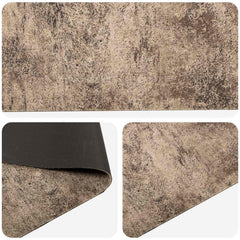 Kitchen Rug Brown Concrete Polyamide Washable
