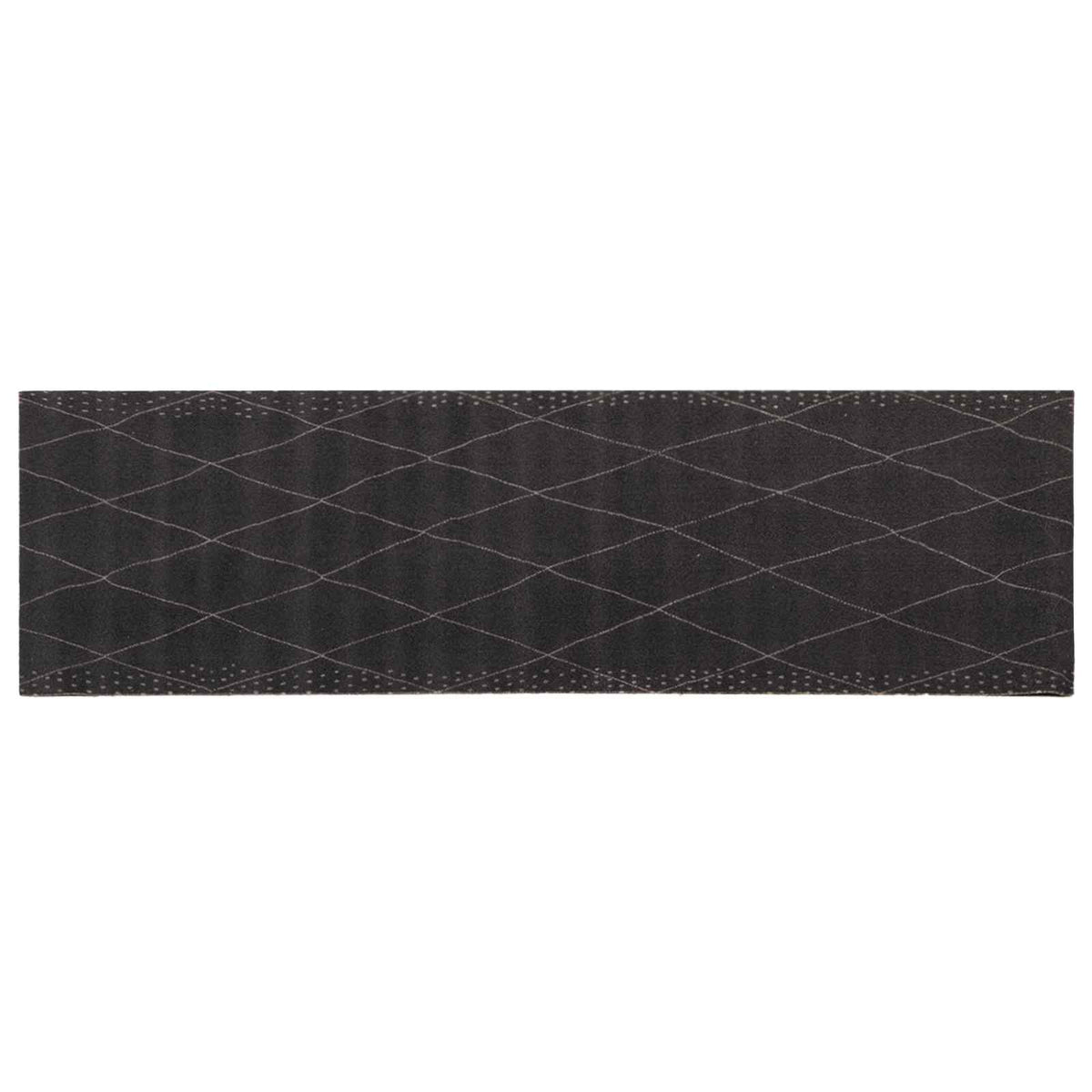 Kitchen Rug Anthracite Checkered Polyamide