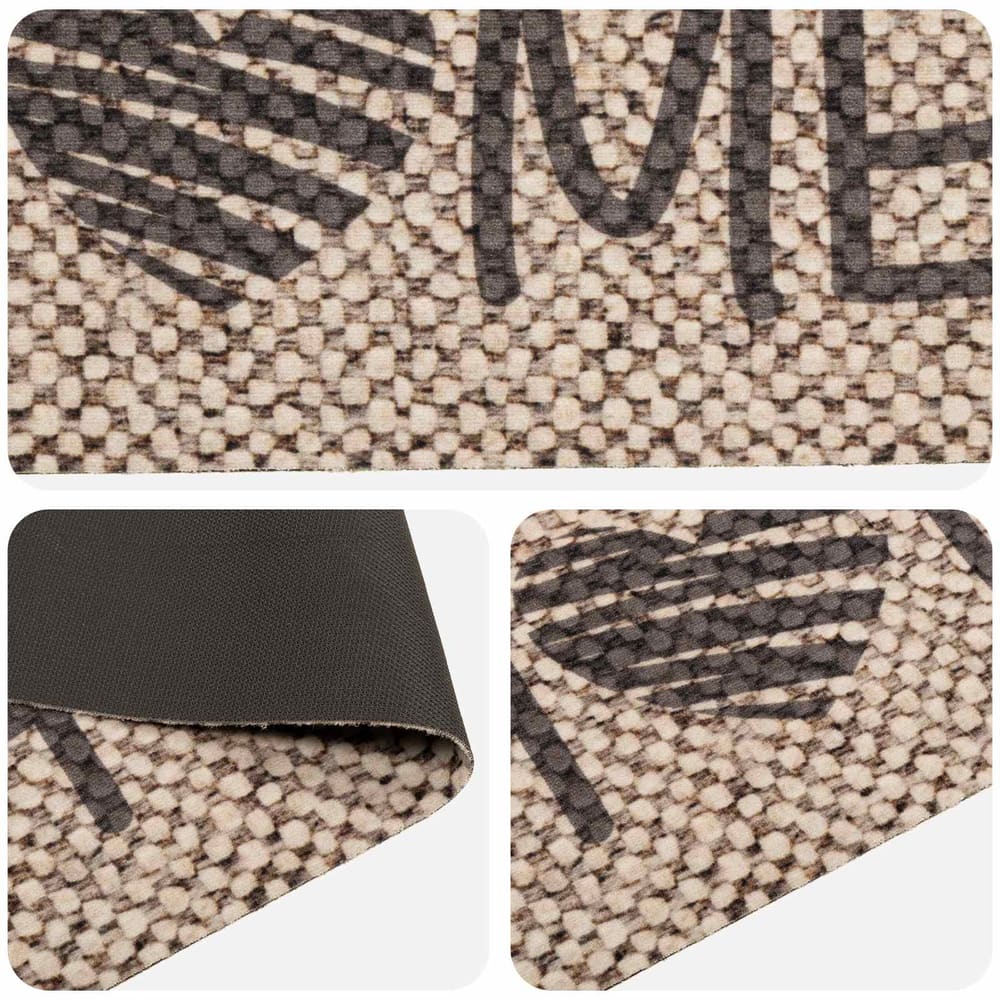 Kitchen Rug Beige Home Polyamide Washable