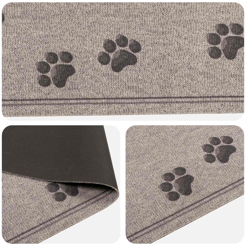 Kitchen Rug Grey Paws Polyamide Washable