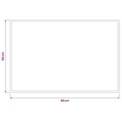 vidaXL Doormat Light Grey 90 x 60 cm 100% Polyamide 4