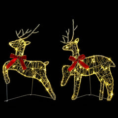 Christmas Reindeer 2 pcs 40 LEDs 43 x 19 x 65 cm Warm white