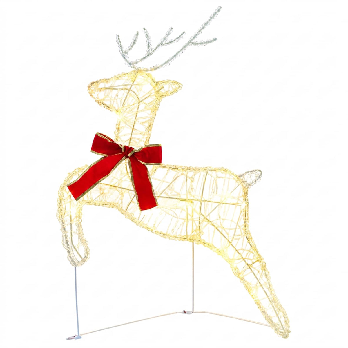 Christmas Reindeer 2 pcs 40 LEDs 43 x 19 x 65 cm Warm white