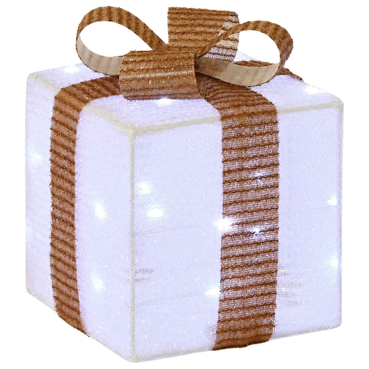 vidaXL Lighted Christmas Gift Box 3 pcs 64 LEDs Cold White 4