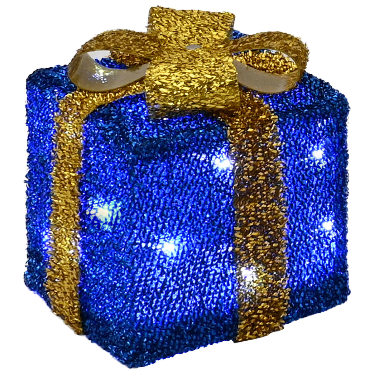 vidaXL Lighted Christmas Gift Box 3 pcs 64 LEDs Cold White 6
