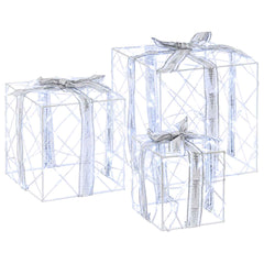 vidaXL Lighted Christmas Gift Box 3 pcs 150 LEDs Cold White 2