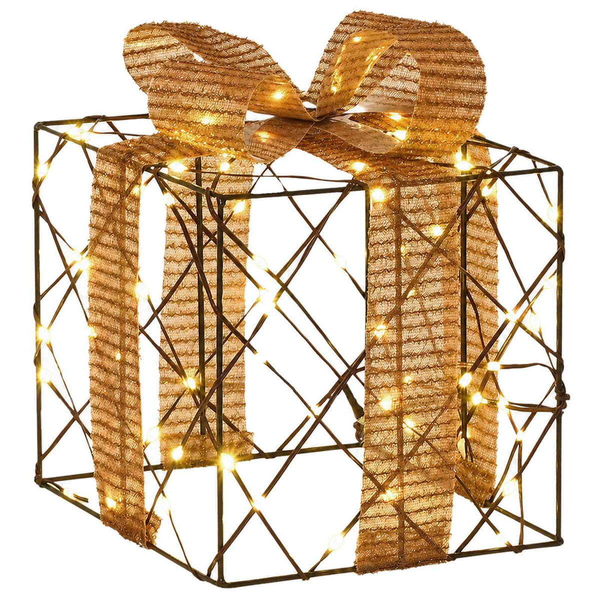 vidaXL Lighted Christmas Gift Box 3 pcs 150 LEDs Warm White 4