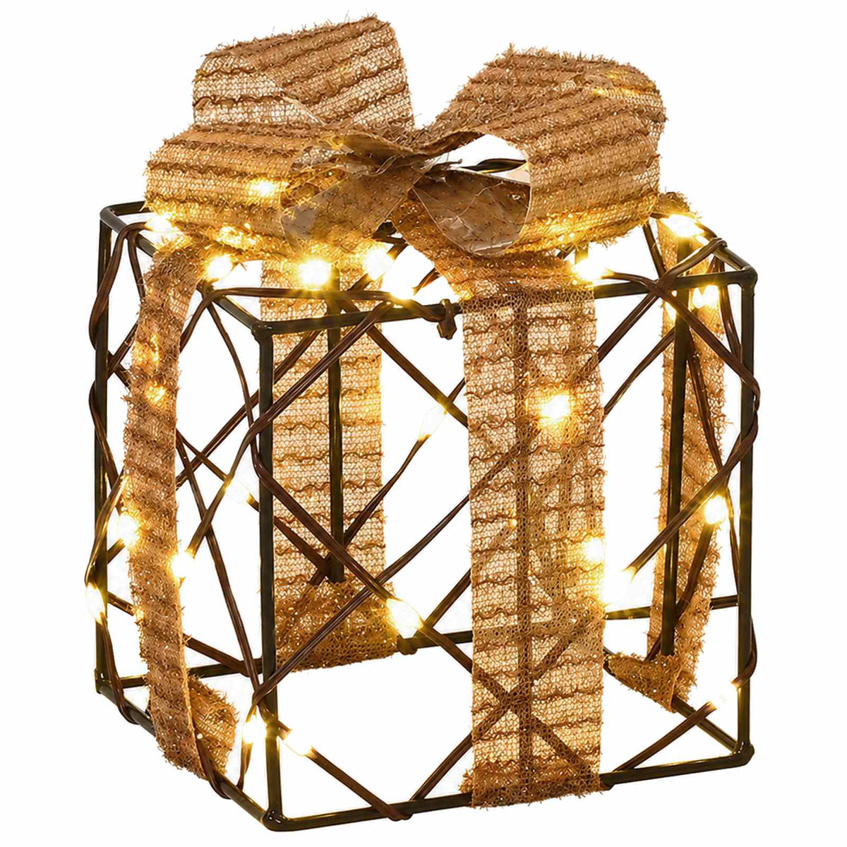 vidaXL Lighted Christmas Gift Box 3 pcs 150 LEDs Warm White 5