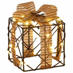 vidaXL Lighted Christmas Gift Box 3 pcs 150 LEDs Warm White 5