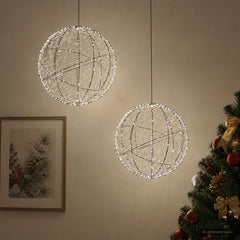 Christmas Finial Light 600 LEDs 2 pcs Ø 40 x 42 cm Cold white
