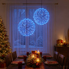 Christmas Finial Light 600 LEDs 2 pcs Ø 50 x 52 cm Blue