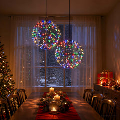 Christmas Finial Light 600 LEDs 2 pcs Ø 20 x 22 cm Multicolour