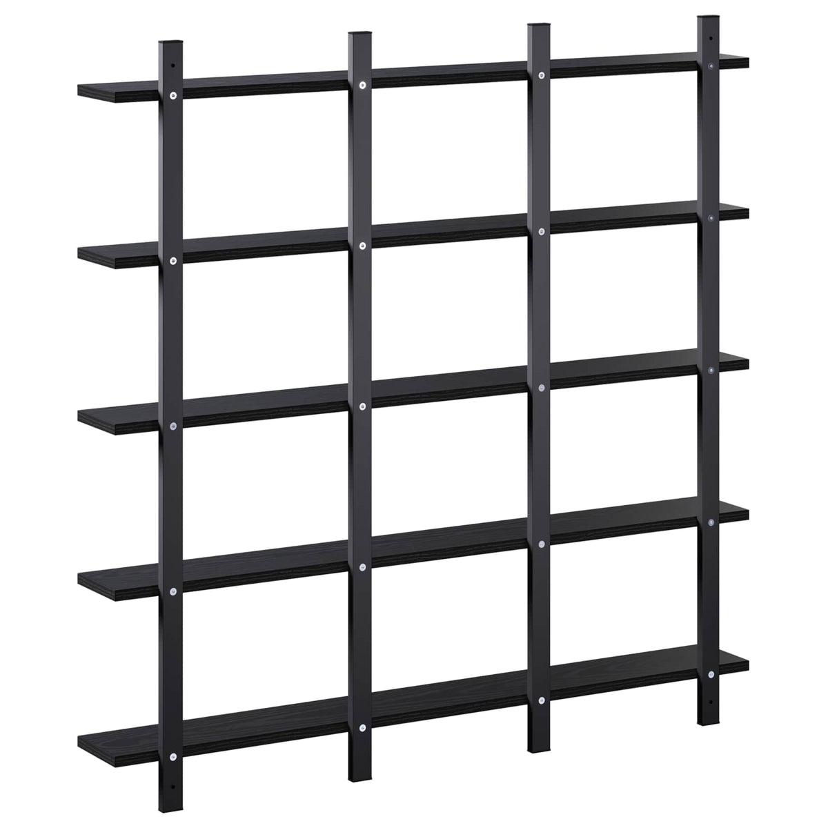 vidaXL Wall Shelf Black Oak 102 x 13.5 x 102 cm Engineered Wood 5