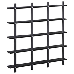 vidaXL Wall Shelf Black Oak 102 x 13.5 x 102 cm Engineered Wood 5