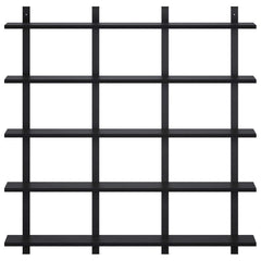 vidaXL Wall Shelf Black Oak 102 x 13.5 x 102 cm Engineered Wood 3