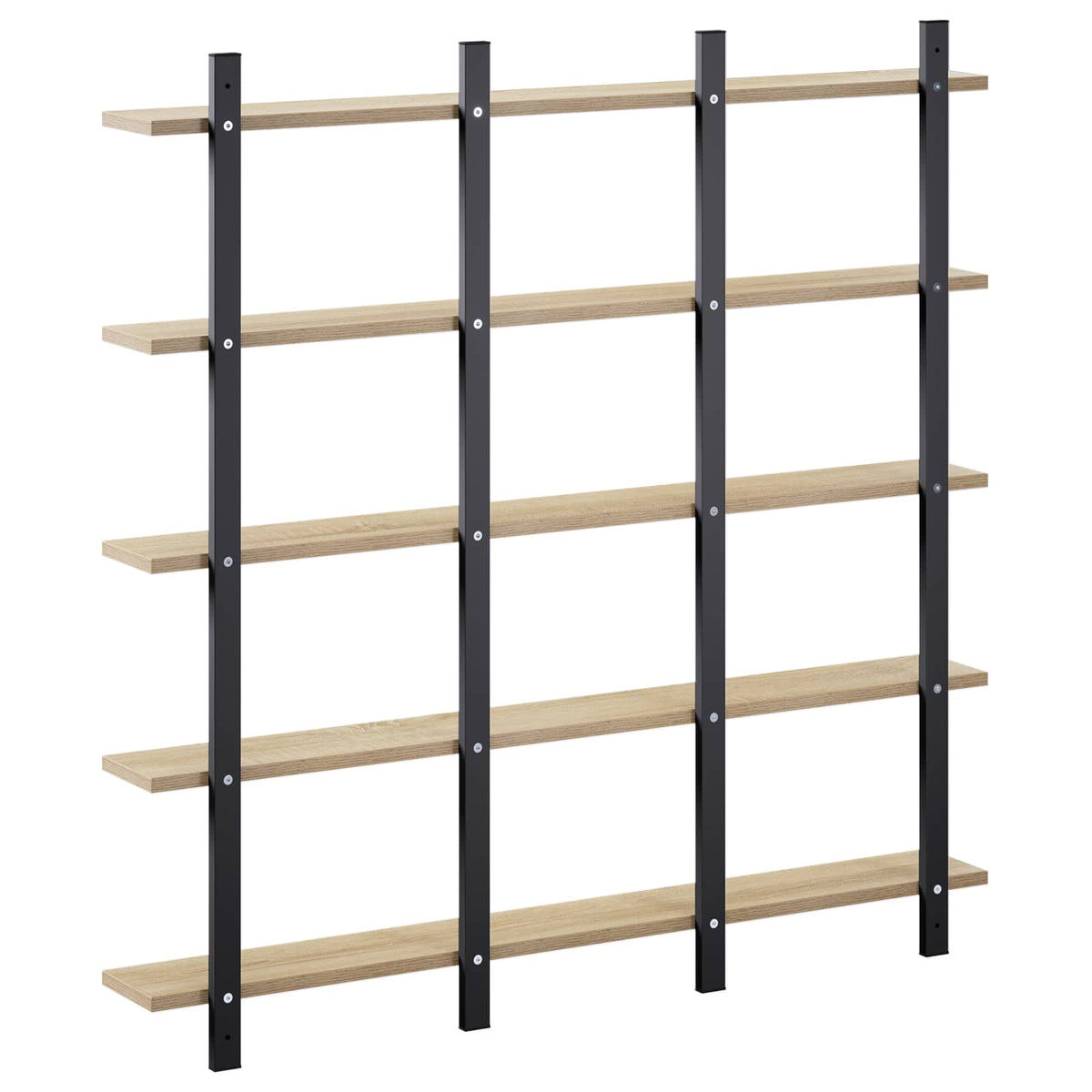 vidaXL Wall Shelf Sonoma Oak 102 x 13.5 x 102 cm Engineered Wood 5
