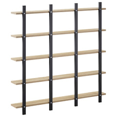 vidaXL Wall Shelf Sonoma Oak 102 x 13.5 x 102 cm Engineered Wood 5