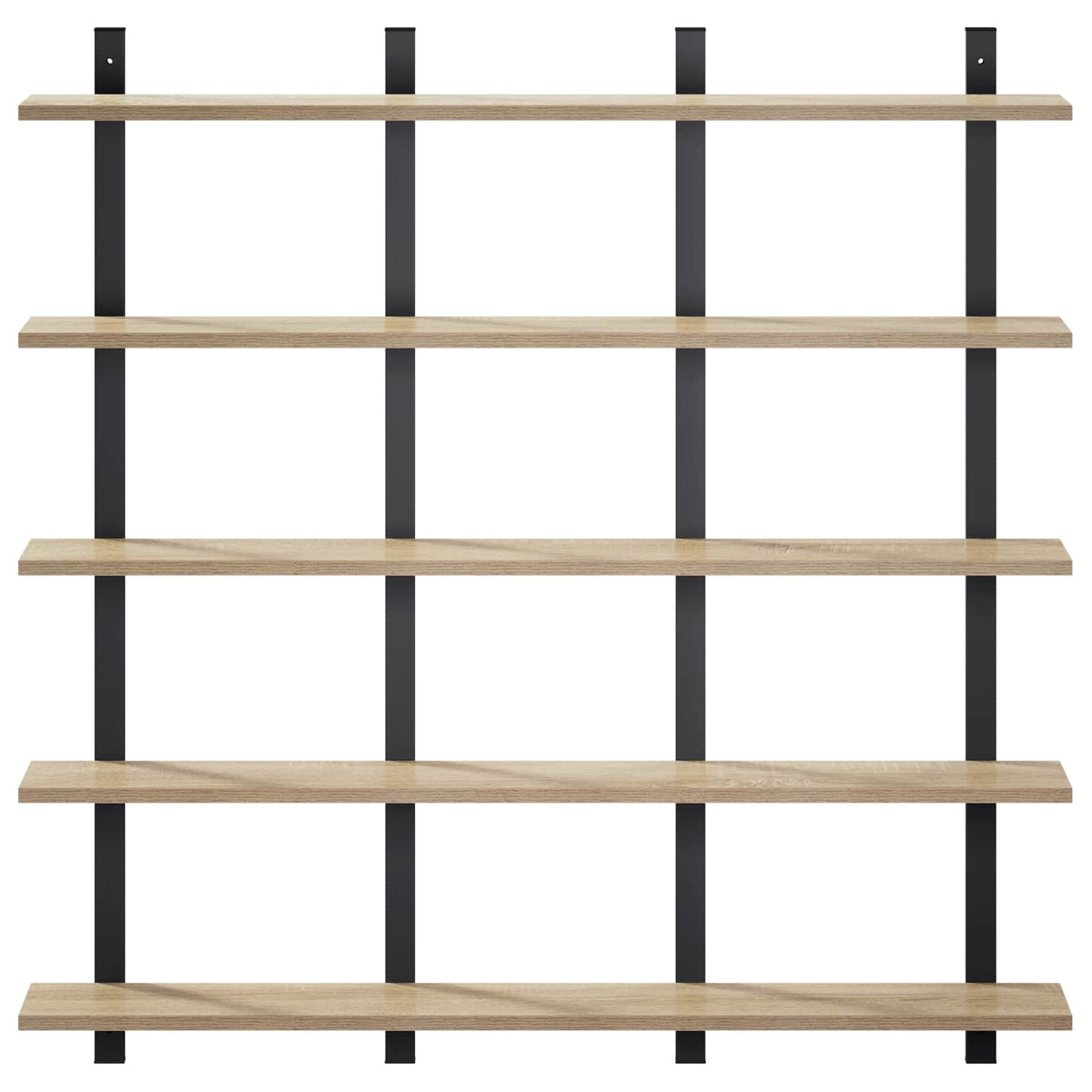 vidaXL Wall Shelf Sonoma Oak 102 x 13.5 x 102 cm Engineered Wood 3