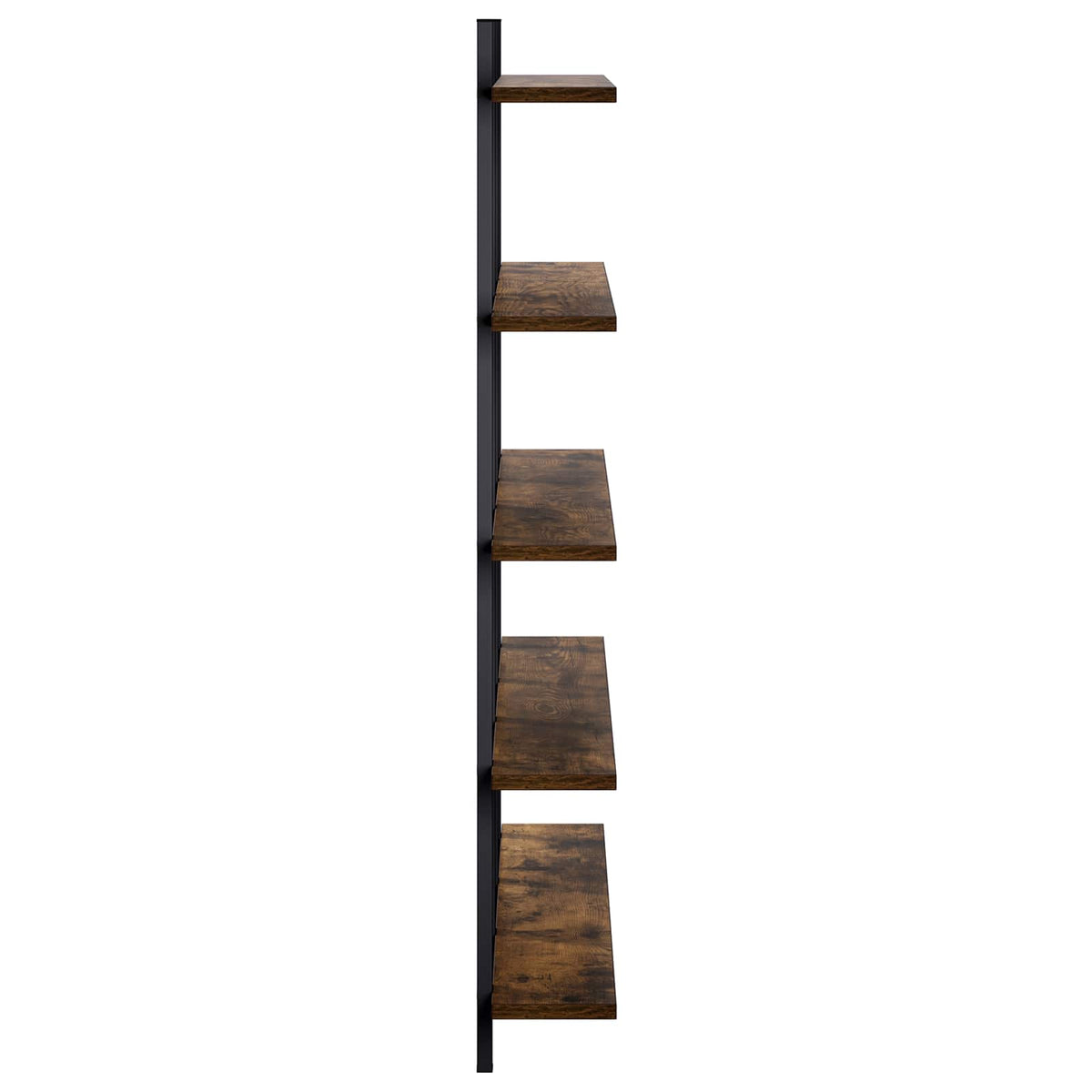 vidaXL Wall Shelf Smoked Oak 102 x 13.5 x 102 cm Engineered Wood 4
