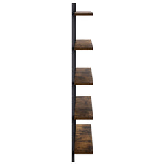 vidaXL Wall Shelf Smoked Oak 102 x 13.5 x 102 cm Engineered Wood 4