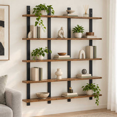 Wall Shelf Engineered Wood Width 102 cm Old wood