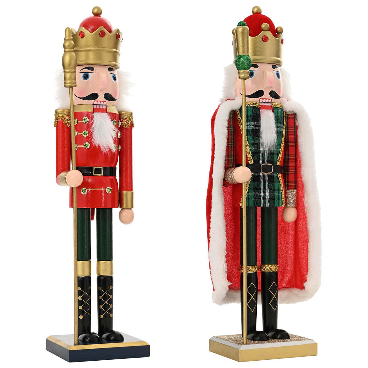 vidaXL Christmas Nutcracker TURKU 2 pcs Red and Black 50 cm 3