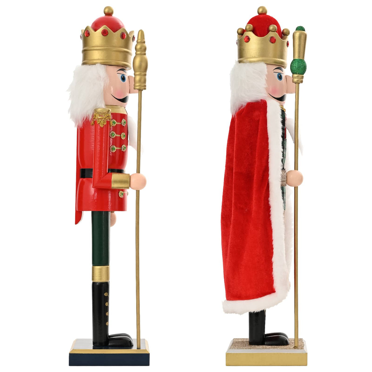 vidaXL Christmas Nutcracker TURKU 2 pcs Red and Black 50 cm 4
