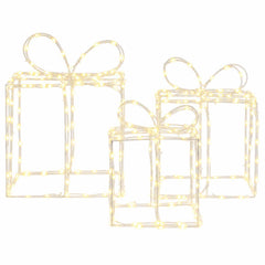 Christmas Lighted Gift Boxes LOVIISA 3 pcs 360 LEDs Warm white