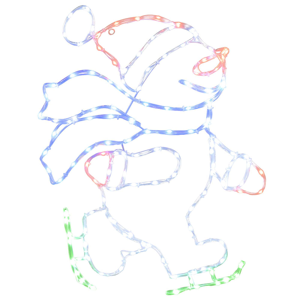 vidaXL LED Sign Skating Santa LOVIISA 120 LEDs Multicolour 53 x 70 cm 2