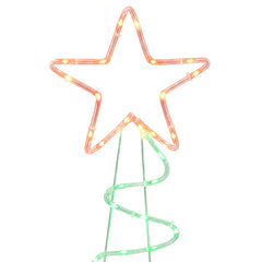 LED Sign Christmas Tree LOVIISA 100 LEDs 51 x 99 cm Red and green
