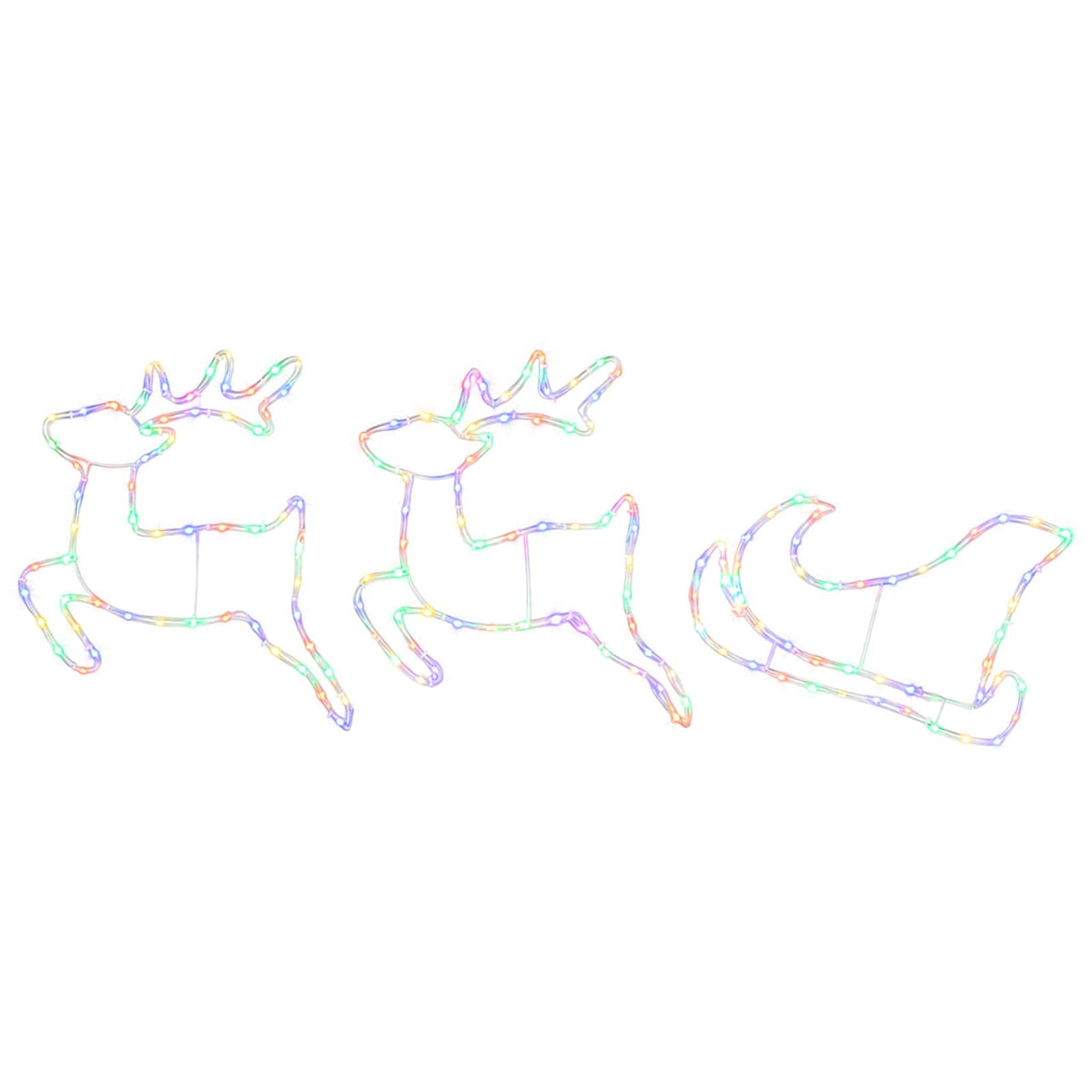 Reindeer and Sleigh Christmas Decoration LOVIISA 180 LEDs Multicolour
