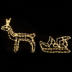 Reindeer and Sleigh Christmas Decoration LOVIISA 240 LEDs Warm white