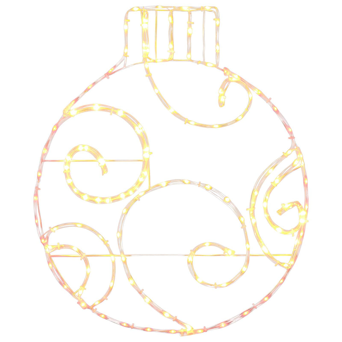 LED Sign Bauble LOVIISA 160 LEDs 55 x 65 cm Red