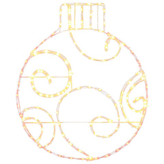 LED Sign Bauble LOVIISA 160 LEDs 55 x 65 cm Red