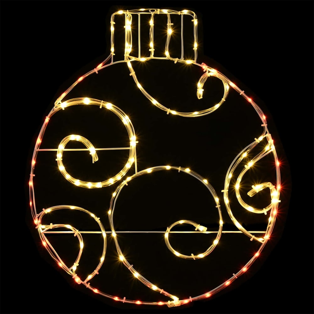 LED Sign Bauble LOVIISA 160 LEDs 55 x 65 cm Red