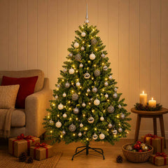 vidaXL Artificial Christmas Tree Light Green with Bauble 120 cm 3